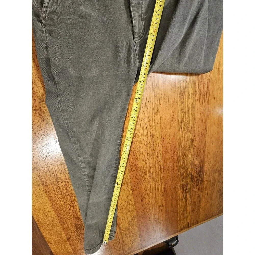 Zara Jeans Mens 32 Athletic Modern Taper Mid Rise Slim Fit Green Denim